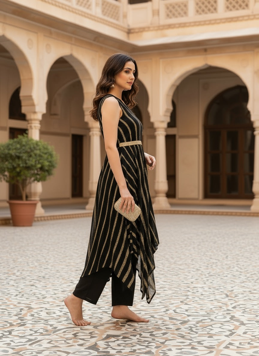 Kaftan Set - DD410 DD BK 8