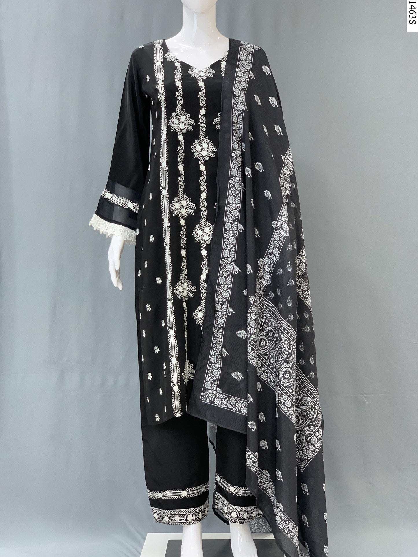 3Pcs Suit - 3655 NY BK