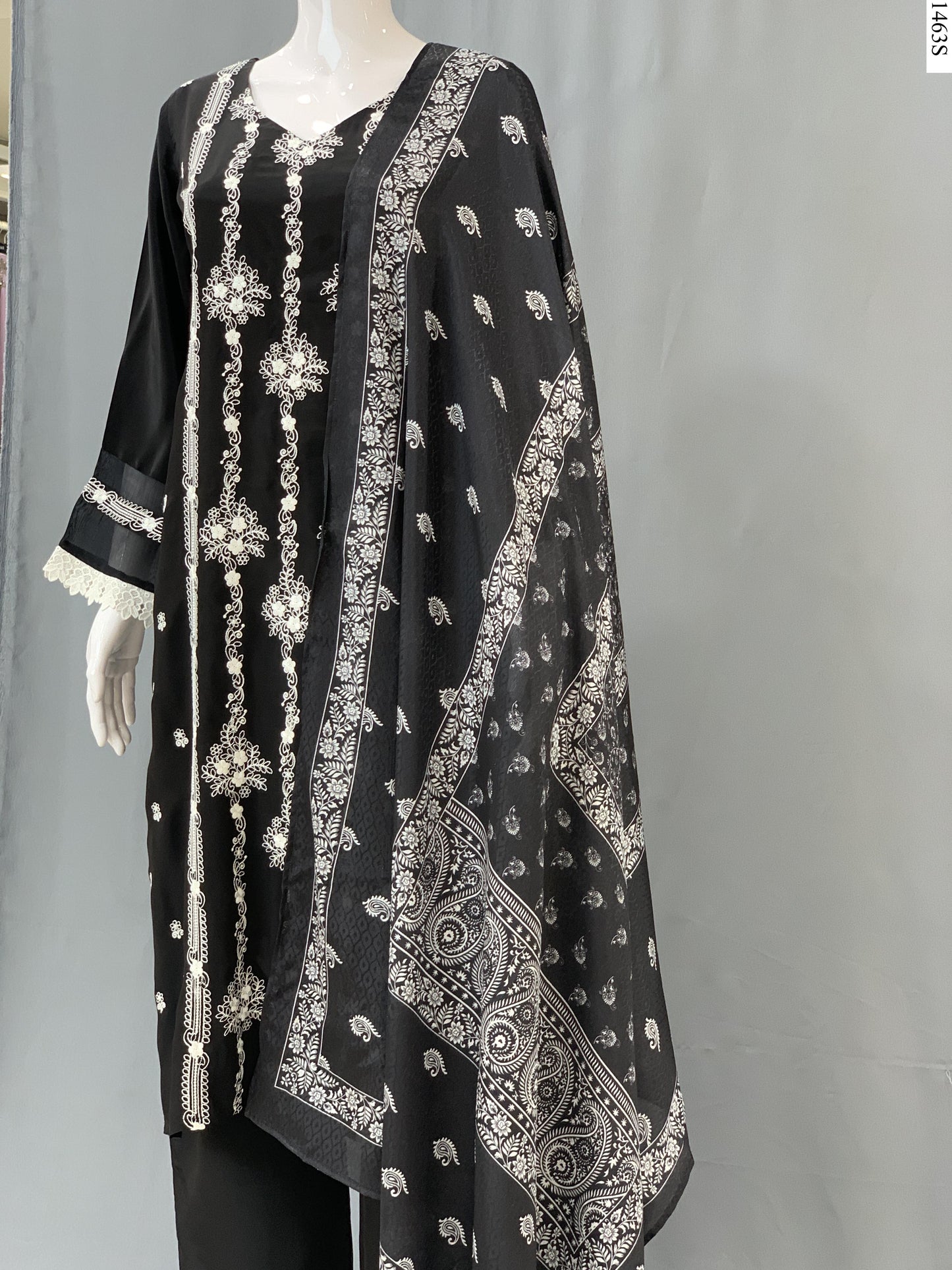 3Pcs Suit - 3655 NY BK