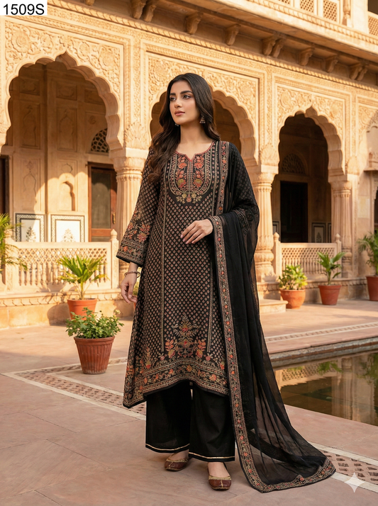 3Pcs Suit - 3620 PS BK